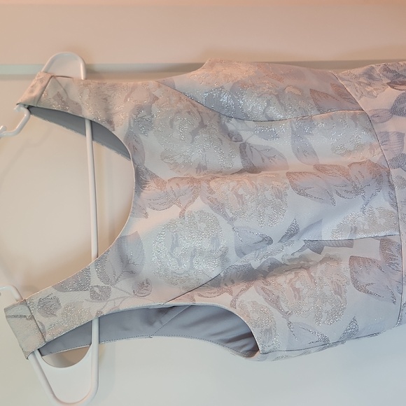 Forever 21 Silver Brocade Fit & Flare Dress - Picture 2 of 6